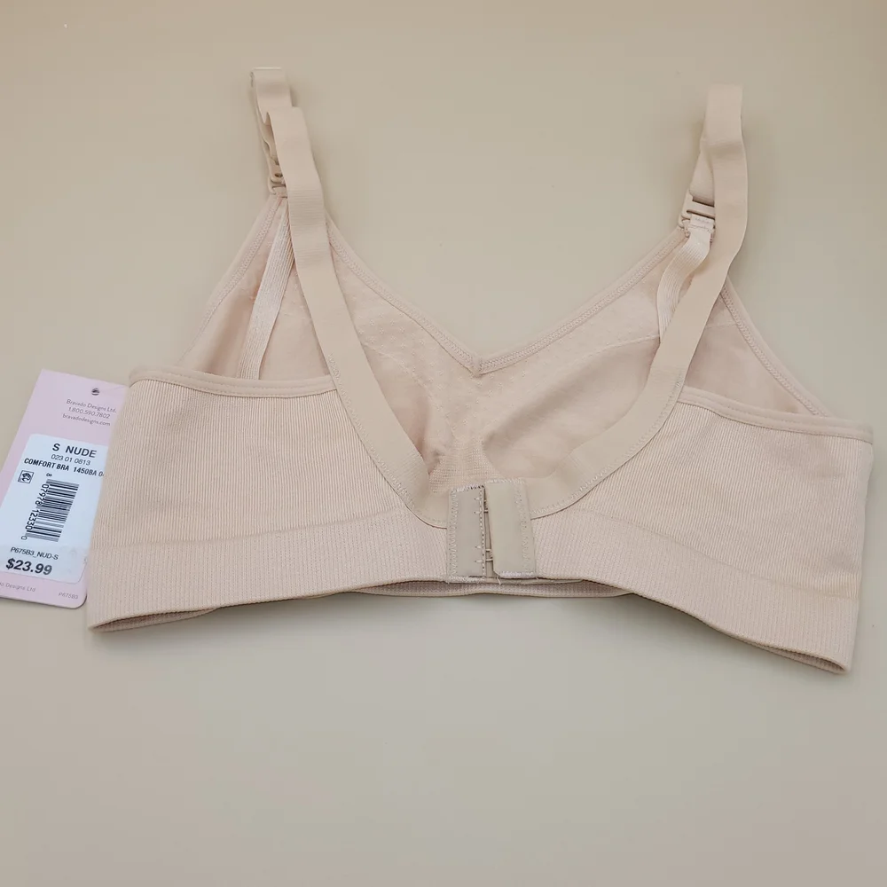 Bravado Basics‎ Nursing Bra Small Beige Rear Closure Front Release Hooks NWT